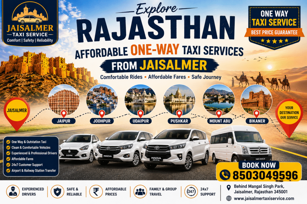 One Way Taxi From Jaisalmer